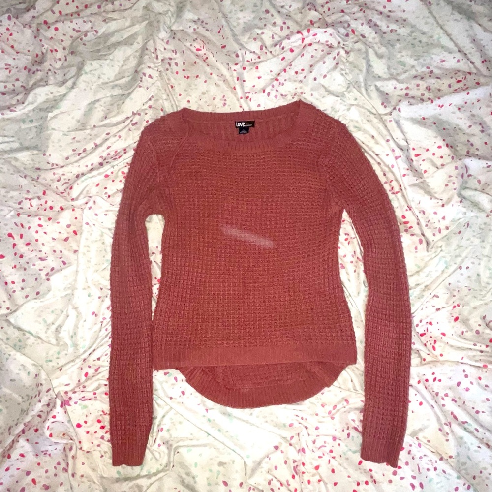 pink wool winter sweater